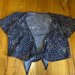 SHEIN polka dot crop top.